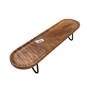 جاط خشب ثقيل ستاند مستطيل صغير 12 × 40 سم